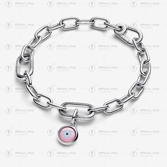 Pandora Engravable Evil Eye Murano Glass Mini Dangle Charm - Picture 4 of 7